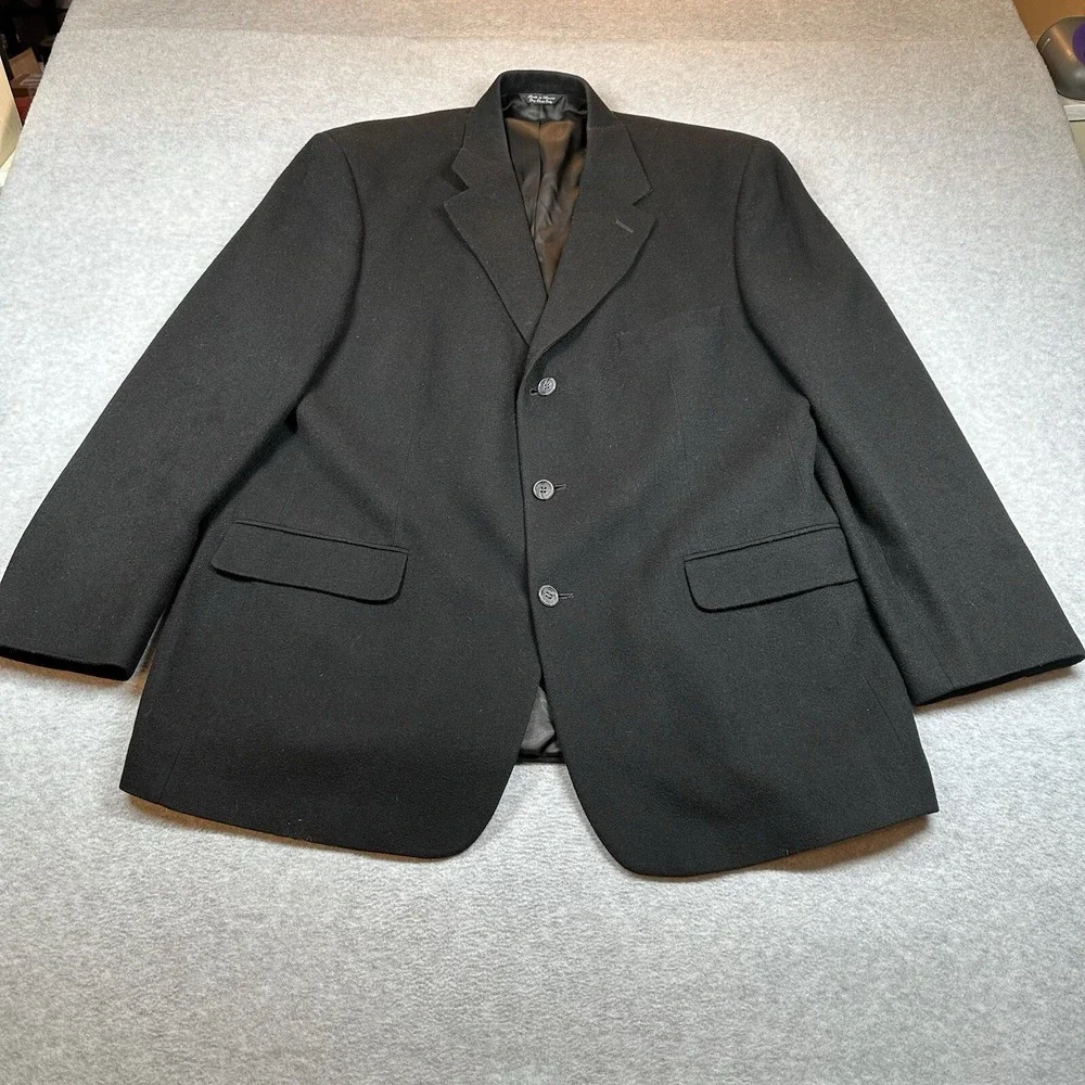 Grant Thomas Sport Coat Mens 46R Camel Hair Black Lord & Taylor